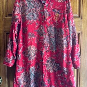 Lauren Ralph Lauren Red Flannel Sleepshirt
